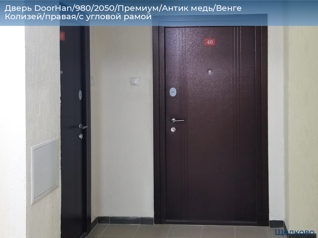 Дверь DoorHan/980/2050/Премиум/Антик медь/Венге Колизей/правая/с угловой рамой, shchelkovo.doorhan.ru